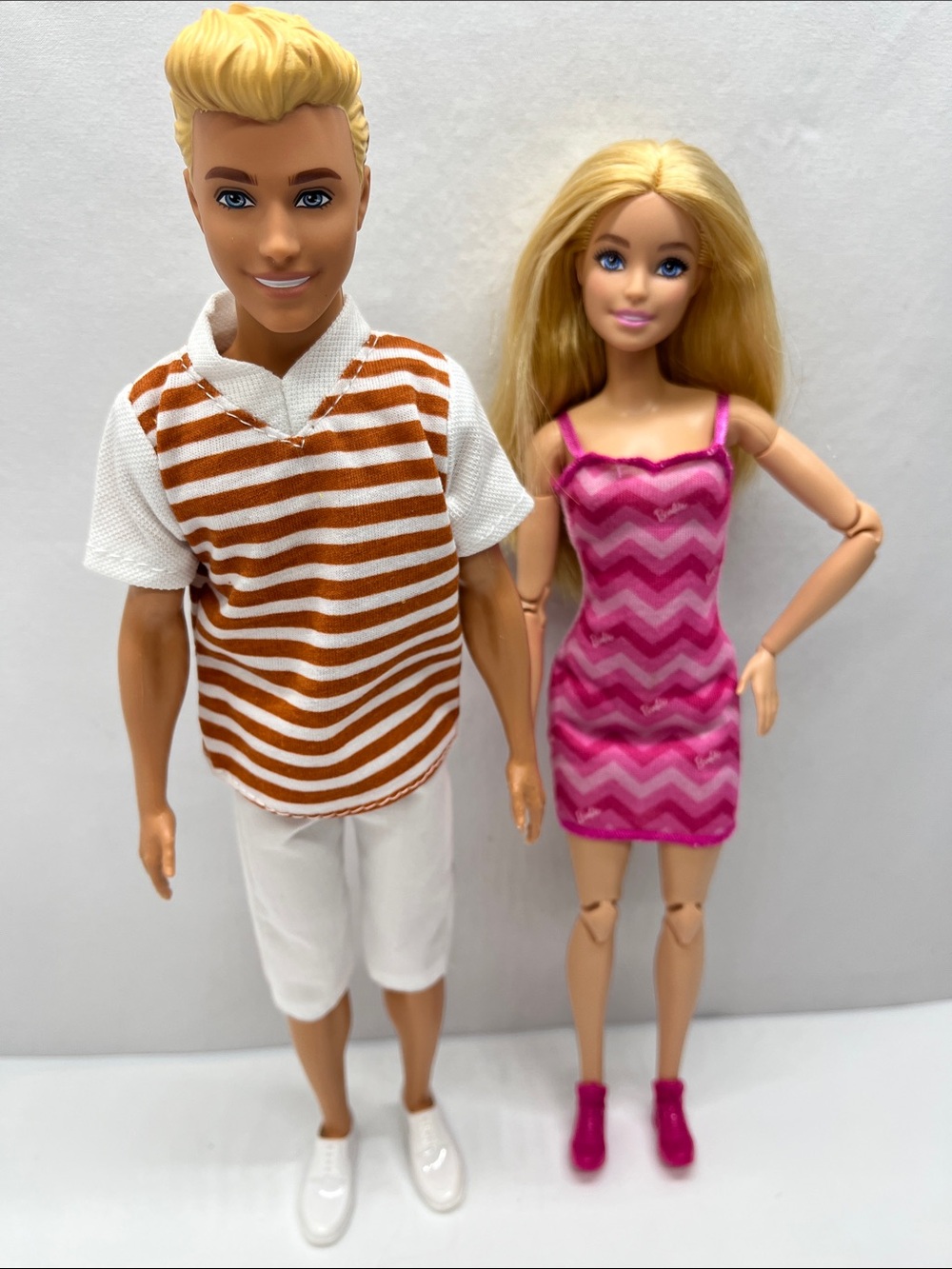 Barbie Fashion Doll Set with Blonde Articulate Doll & Ken